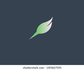 Creative gradient logo hummingbird bird icon