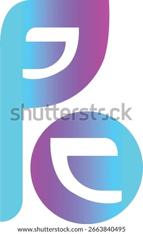 Creative Gradient PE Letter Logo – Modern Branding Design Template