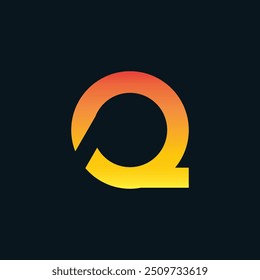 Creative Gradient Q Letter Vector Colourful Logo, Minimal Q Alphabet Logo Sign Letter, Q Letter Typography Sign and Symbol