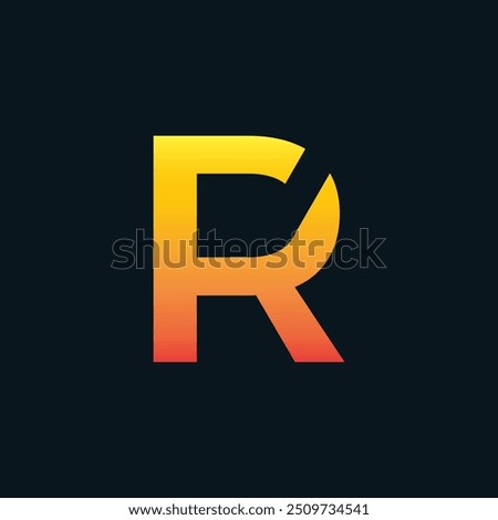 Creative Gradient R Letter Vector Colourful Logo, Minimal R Alphabet Logo Sign Letter, R Letter Typography Sign and Symbol