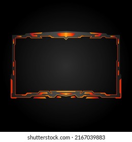 Creative Gradient Webcam Overlay Border Frame. Live Stream Overlay For Video Streaming Platforms.