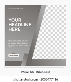 Creative grading concept social media post template, grid frame for digital product promotion page, advertising background