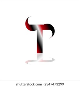 creative gradint logo. black and red logo.letter logo design for company.