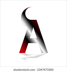 creative gradint logo. black and red logo.letter logo design for company.