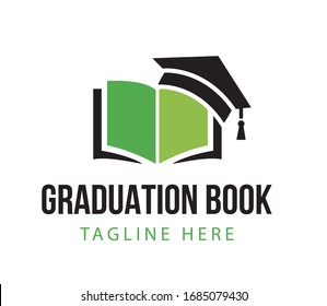 Creative graduate and Book logo Icon Design, education logo design