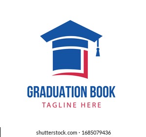 Creative graduate and Book logo Icon Design, education logo design