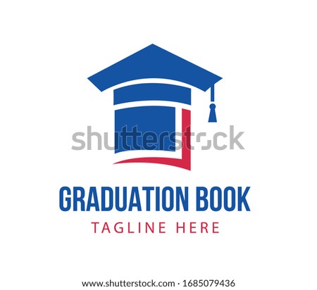 Creative graduate and Book logo Icon Design, education logo design