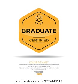 Creative (Graduate) Certified badge, Vektorgrafik.