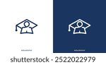 Creative Graduation Education Logo. Abstract People and Book College, Smart, Student, Academy Logo Design Inspration.