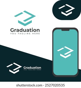 Creative Graduation hat vector logo