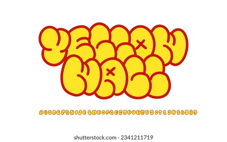 creative graffiti font, bubble font