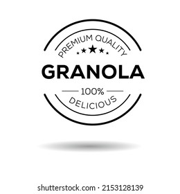 Creative (Granola) Logo, Granola Aufkleber, Vektorgrafik.