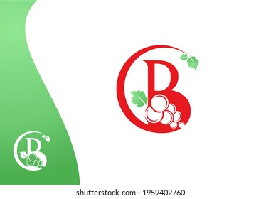 creative grapes icon logo design template