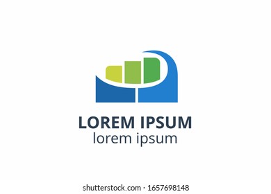 Creative Graphen Logo Symbol Design Vorlage für Buchhaltung, Berater, Finanzen, Management, Investment-Unternehmen.
