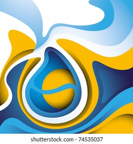 Gráfica creativa con abstracción conceptual. Ilustración vectorial.