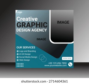 Diseño de post de agencia de Diseño gráfico creativo