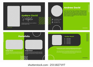 Creative graphic design portfolio template landscape photography portfolio