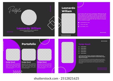 Creative graphic design portfolio template landscape photography portfolio