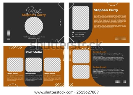 Creative graphic design portfolio template landscape photography portfolio