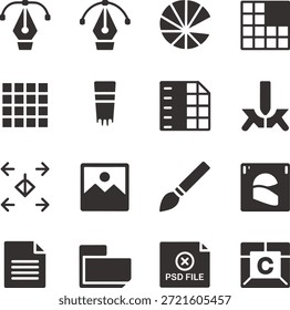 Ícones da ferramenta Creative Graphic Design e Studio