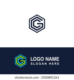 Creative graphic GC or CG logo.