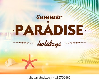 Creative graphic message for your summer design. EPS10