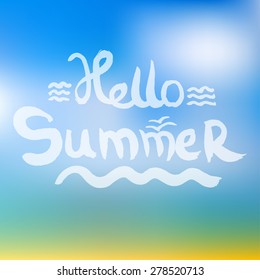 Creative graphic for summer. Watercolor. Vector 