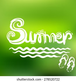 Creative graphic for summer. Watercolor. Vector 