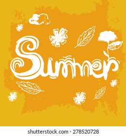 Creative graphic for summer. Watercolor. Vector 