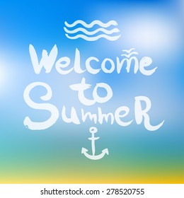 Creative graphic for summer. Watercolor. Vector 