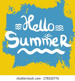 Creative graphic for summer. Watercolor. Vector 