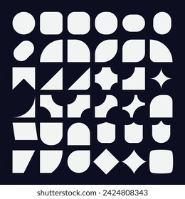 Creative graphics shapes design set