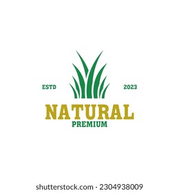 Creative grass logo design concept vector illustration idea