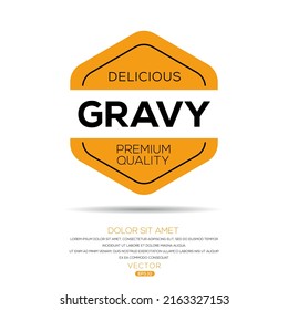 Creative (Gravy) logo, Gravy sticker, vector illustration.