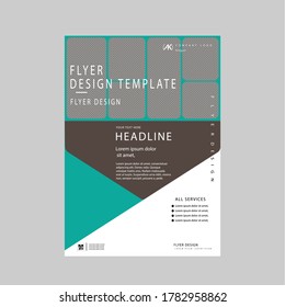 Creative gray  and black colour vector flyer template design