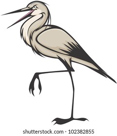 Creative Great Blue Heron Illustration