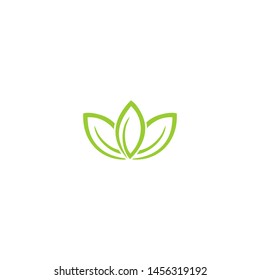 creative greeen leaf logo template