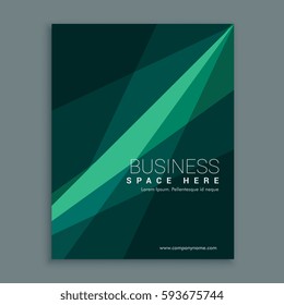 creative green abstract brochure flyer cover template design in A4 size