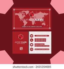 Creative  Green Background Business Card Template Vector 