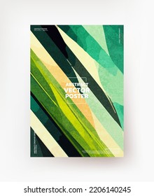 Creative green background. Suitable for covers, banners, posters, postcards. Vector.
