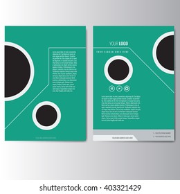 Creative green and black annual report Leaflet Brochure Flyer template A4 size design, book cover layout design. Abstract and unique creative presentation template.