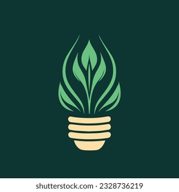 creativo logotipo de lámpara de bombilla verde icono y diseño de tarjeta de visita. diseño de logotipo de lámpara colorido. Logo de la bombilla creativa Idea . Tecnología de logotipo digital en bombilla Idea	