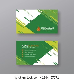 Creative green business card design template