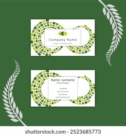 creative green business card design.