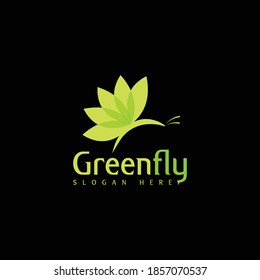 Creative green butterfly logo Icon template. Butterfly Vector.