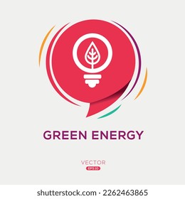 Kreatives (Grüne Energie) Symbol, Vektorzeichen.