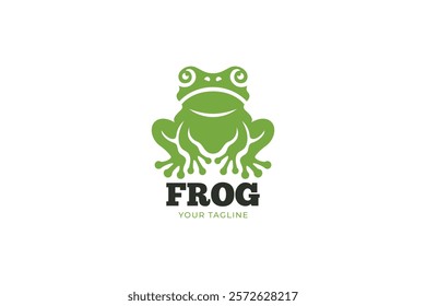 Creative Green Frog Logo Design for Nature and Wildlife Enthusiasts