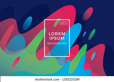 Creative green geometric background. Trendy gradient shapes composition