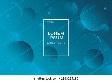 Creative green geometric background. Trendy gradient shapes composition