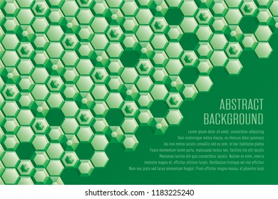 Creative green geometric background. Trendy gradient shapes composition